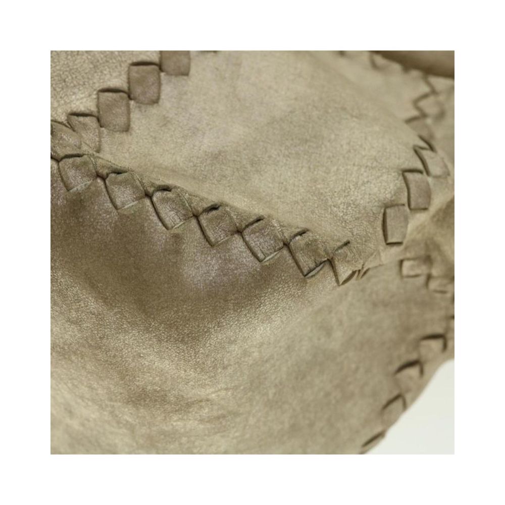 Pre Loved BOTTEGAVENETA  BOTTEGA VENETA INTRECCIATO Hand Bag Leather Gold Auth - Picture 10 of 10